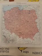 CARTE LIBRAIRIE ARISTIDE QUILLET  VERS 1920 N° 27 POLOGNE POLITIQUE VARSOVIE CRACOVIE - Geographical Maps