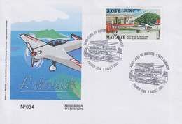 Enveloppe  FDC   1er Jour    MAYOTTE     Inauguration  De  La  Nouvelle  Aérogare    1997 - Otros & Sin Clasificación