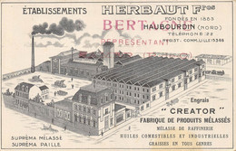 CPA 59 HAUBOURDIN ETABLISSEMENTS HERBAUT Fres ENGRAIS CREATOR, MELASSE - Haubourdin