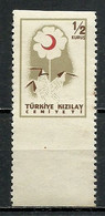 Turkey; 1957 Turkish Red Crescent Society Stamp ERROR "Imperf. Edge" - Timbres De Bienfaisance