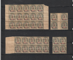 157 De 1919-26 - LOT De 33 Timbres . Type BLANC Sur Papier G.C - Surchargé ½.c.sur 1.c - Gris-noir . (107)  - 2 Scannes - 1900-29 Blanc