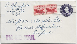 3737 Entero  Postal Aéreo, New York  1949, - 1941-60