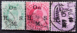 Timbres De Service De L'Inde 1903 Postage Stamps Overprinted  Stampworld N°  39 à 41 - Timbres De Service