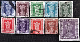 Timbres De Service De L'Inde 1958 -1969 Capital Of Asoka Pillar  Stampworld N°  152 à 156_158_159_161_164_166 - Timbres De Service