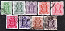 Timbres De Service De L'Inde 1976 -1980 Capital Of Asoka Pillar  Stampworld N°  192 à 196A_198 à 200 - Francobolli Di Servizio