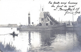 Etr - Belgique - BRUXELLES - Carte Photo Des "travaux Du Port De Mer à Bruxelles Le 17 Février 1904" - Maritiem