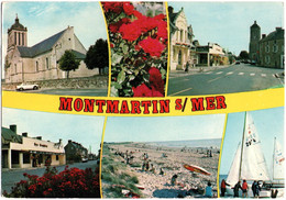 CPSM DE MONTMARTIN-SUR-MER  (MANCHE)  MULTI-VUES - Montmartin Sur Mer
