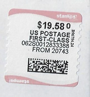 United States Of America USA 2023 Cover From Lake Worth To Biguaçu Brazil By Jamaica NY Meter Stamp ATM Stamps.com - Covers & Documents