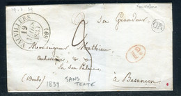 Càd De St Laurent Sur Lettre Cachetée Sans Texte En PP Pour L'Archevêque De Besançon En 1845 - F 20 - 1801-1848: Vorläufer XIX