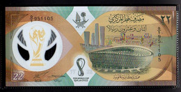 QATAR - P.W39 – 22 Rials 2022 UNC, In Original Folder,  "FIFA World Cup In Qatar" Commemorative Issue - Qatar