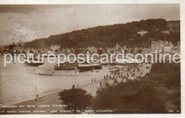 ROTHESAY BAY WITH TURBINE STEAMERS  OLD R/P POSTCARD SCOTLAND ON BOARD STEAMER KING EDWARD OR QUEEN ALEXANDRA - Bute