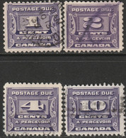 Canada 1933 Sc J11-4 Mi P11-4 Yt Taxe 10A-3 Postage Due Set Used - Postage Due