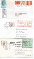 PM119/ 6 Lettres Grève Anglaise De 1971 TP Baudouin Elström + TP Divers > Belgique-Allemagne-France Beau Lot - Briefe U. Dokumente