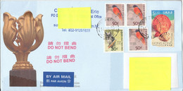 Hong Kong Cover Sent Air Mail To Denmark 14-10-2009 With Topic Stamps 1 Of The Stamps Is Damaged - Cartas