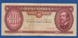 HUNGARY - P.171h – 100 Forint 1989 - Circulated F/VF Prefix B171 044685 - Hongrie