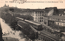 Paris - 18ème Arrondissement - Le Métropolitain Métro Boulevard Rochechouart Et La Butte Montmartre - Arrondissement: 18