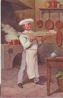 Illus. Cuisinier En Toque Présentant Fièrement Sur Un Plateau Une Arête De Grand Poisson (Pub Chicorée CASIEZ-Bourgeois) - 1900-1949