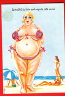 QAH-12 Illustrateur Paul Ordner Humour Humor Gross Dame.Les Maillots De Bain Sont Seyants Cette Année. Plage NC GF - Ordner, P.