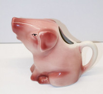 * AMUSANT POT A LAIT COCHON ROSE CERAMIQUE TONY WOOD STAFFORDHIRE ENGLAND - Crown Staffordshire