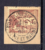 1877--type Sage N° 85..2c Brun Rouge Sur Fragment  ..oblitération Cachet  FONTAINBLEAU -  15 MAI 98 - 1877-1920: Période Semi Moderne