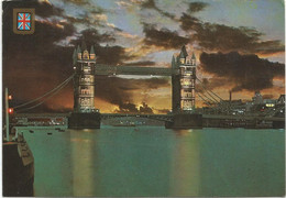 AC5245 London - River Thames And Tower Bridge - Night Nuit Notte Nacht Noche / Viaggiata 1988 - River Thames