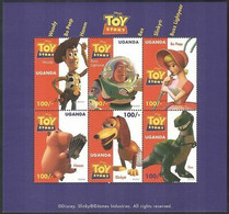 Delcampe - Ouganda 1997 Disney Toy Story Dinosaures Woody Buzz Rex Sht MNH - Disney