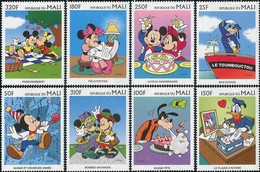 Delcampe - Mali 1997 Disney Salutations Mickey Dingo Minnie Donald Foyer Amour - Disney