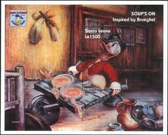 Delcampe - Sierra Leone 1995 Disney Donald Duck Art Dessins Animés Inspiré Par Brueghel M - Disney