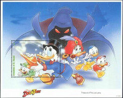 Delcampe - St Vincent 1992 Disney Films Canard Contes Donald Lampe Dessins Animés M S MNH - Disney