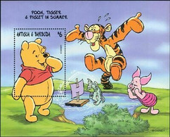 Delcampe - Antigua & Barbuda 1998 Disney Winnie The Pooh Bear Cartoons M S MNH - Disney