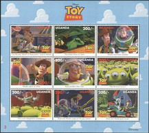 Delcampe - Ouganda 1997 Disney Films Jouet Histoire Cowboy Astronaute Soldats Aliens Sht - Disney