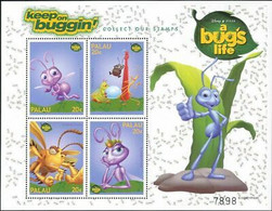 Delcampe - Palau 1998 Disney Bug's Life Insects Films Cinema Animation Sht MNH 3 - Disney