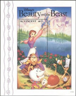 Delcampe - St Vincent 1992 Disney Beauté Bête Château Lac Film Cinéma Dessins Animés M S - Disney