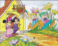 Delcampe - Grenadines Grenade 1985 Disney Grimm Mickey Elfes Histoires Dessins Animés M S - Disney