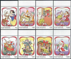 Delcampe - Guyana 1996 Disney Noël Neige Blanche Fée Contes Frères Grimm 8v Set MNH - Disney