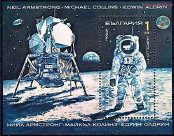 Bulgarie 1990 Espace Apollo 11 Lune Lander Armstrong Terre M S MNH - Sonstige & Ohne Zuordnung