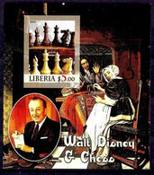 Delcampe - Libéria 2005 Échecs & Walt Disney Sport Animation Privé Local Issue M S MNH 2 - Disney