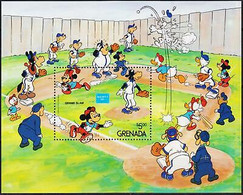Delcampe - Grenade 1986 Disney Sports Baseball Stampex M S MNH - Disney