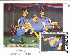 Delcampe - Gambie 1993 Disney Films Casey Baseball Sports Dessins Animés M S MNH - Disney