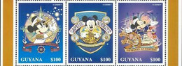 Delcampe - Guyana 1996 Disney Mickey Mouse Voile Navire Sports Transport 3v Set MNH - Disney
