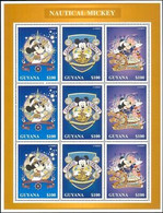 Delcampe - Guyana 1996 Disney Mickey Mouse Voile Navire Sports Transport Sht MNH - Disney