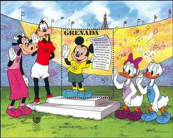 Delcampe - Grenade 1988 Disney Mickey Sports Séoul Jeux Olympiques Dessins Animés - Disney