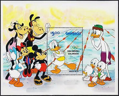 Delcampe - Grenade 1984 Disney Los Angeles Jeux Olympiques Donald Natation Sports - Disney