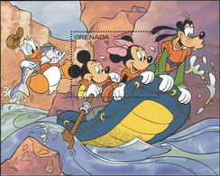 Delcampe - Grenade 1992 Disney Mickey Minnie Sports Rivière Rafting Bateaux Dessins Animés - Disney