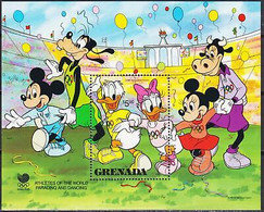 Delcampe - Grenade 1988 Disney Olympique Jeux Sport Mickey Minnie Dingo Donald Daisy M S - Disney