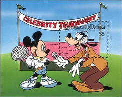 Delcampe - Dominique 1989 Disney Mickey Tennis Sport Hollywood Films Dessins Animés M S MNH - Disney