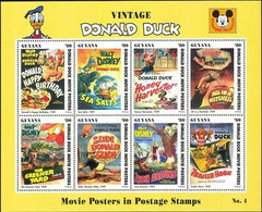 Delcampe - Guyane 1996 Disney Donald Duck Film Affiches Baseball Sports Lion Abeilles Sht - Disney