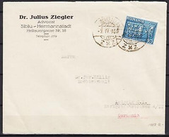 Roumanie 1938 Balkan Entente Cover Sibiu Hermannstadt To Germany Coat Of Arms - Sonstige & Ohne Zuordnung