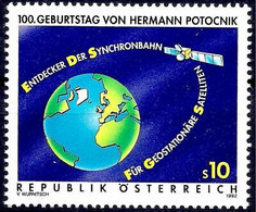 Autriche 1992 Potocnik Satellite Espace Science Communications 1v MNH - Sonstige & Ohne Zuordnung