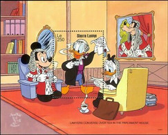 Delcampe - Sierra Leone 1990 Disney Mickey Donald Daisy Dessins Animés Animation StampEx M - Disney